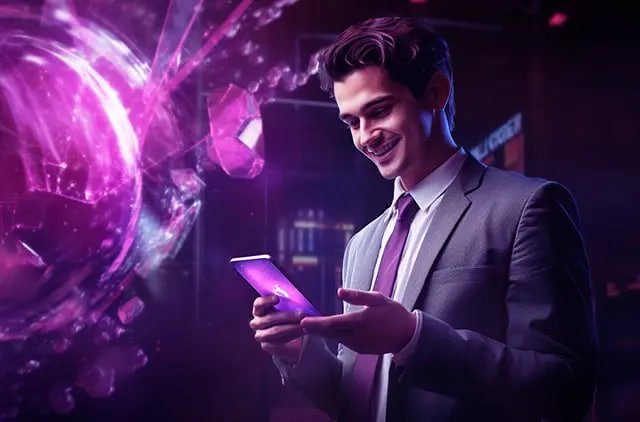Pengguna menikmati konten hiburan casino digital melalui perangkat mobile di Indonesia